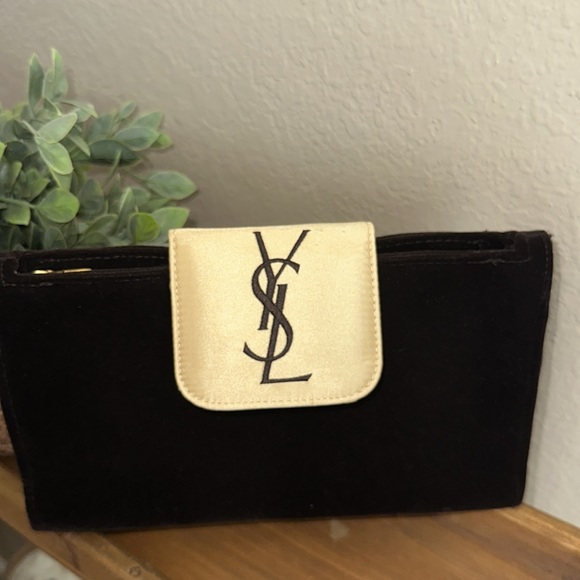 Yves Saint Laurent Handbags - Vintage YSL Velvet Parfume Pouch